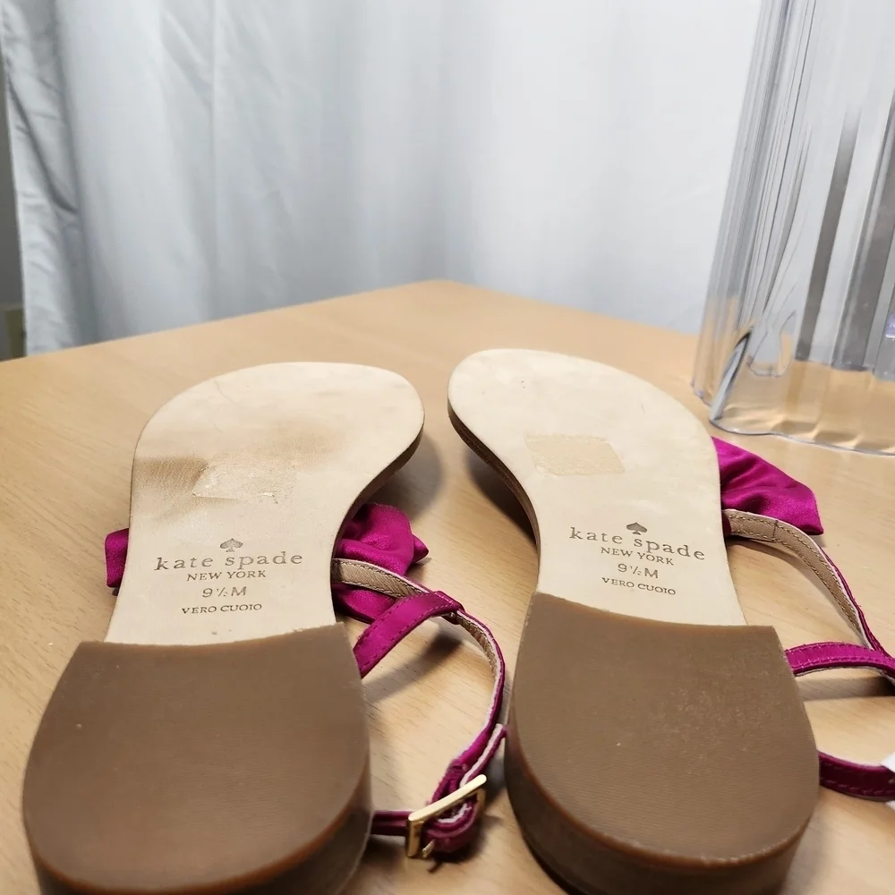 NWOB Kate Spade Pink Satin Bow Coquette Sandals US 9.5